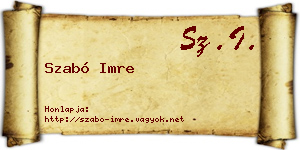 Szabó Imre névjegykártya