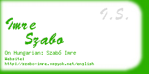 imre szabo business card